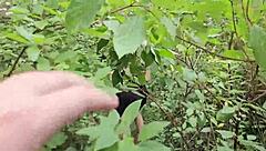 Brunette student quickie fuck in forest dress up