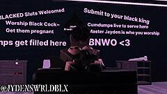 kitty's pussy gets filled by big black cock