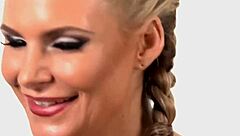 Hey, watch this bigass milf gag on fat cock