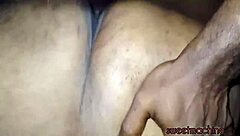 Sweetmachine's black pussy orgasms on homemade machine