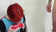 bdsm slut chokes on sloppy deepthroat blowjob bound