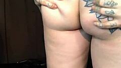 Big booty white girl twerks teases cock flashes butthole rimmed