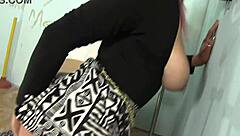 mali luna sucks glory hole cock wet pussy play