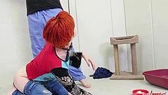 bdsm slut chokes on sloppy deepthroat blowjob bound