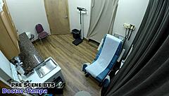 Daisy bean plays naughty nurse in latex gloves handcuffs pov