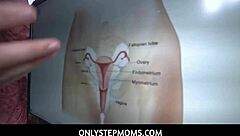 short haired busty milf olive glass blows horny steps on deep