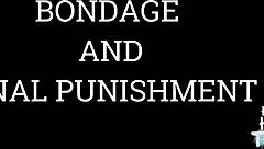 bound slave caged mistress strapon fucks ass rough bdsm