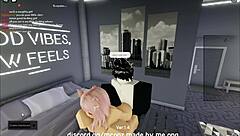 Fucking cute catgirl doggystyle on roblox condo 😻🍆