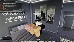 Fucking cute catgirl doggystyle on roblox condo 😻🍆