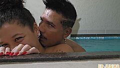 hey, watch this nympho actress fuck poolside between takes!