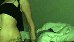 Sweet brunette bitch moans bent over doggystyle