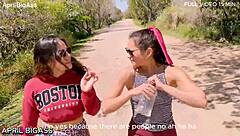 Two bisexual argentinian sluts gulp 3 liters public piss threesome!