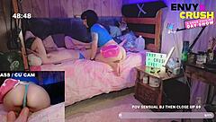 Cam girl's stud cums too quick live