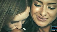 european babes finger pussies during hot kitchen lesbian licking