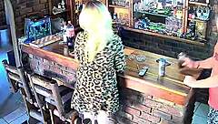 caught my cheating slut wife skirt up getting muff dived and fucked by best friend on cctv