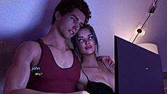 Busty babe teases in lingerie and stockings