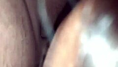 crossdresser sucks young client's huge pink cock at home