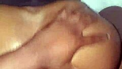 juicy ebony ass gets oiled and fucked doggystyle