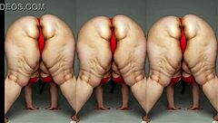 big mature ssbbw granny shows off huge ass belly and tits in hot compilation