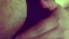 Latina masturbates her big tits in morning