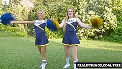 Amber Gray and Selena Sosa Lesbian Workout Kiss