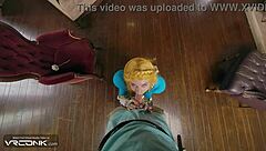 VR Conk Fucks Princess Zelda Cowgirl Till Wet Pussy Creampie Parody