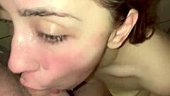 sexy babe gulps pee in wild golden shower domination