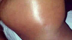 juicy ebony ass gets oiled and fucked doggystyle