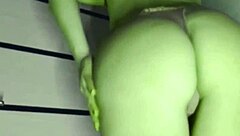 she hulk cosplay homemade halloween with huge green ass and feet