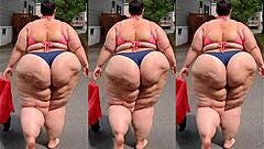 big mature ssbbw granny shows off huge ass belly and tits in hot compilation