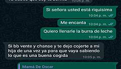 whatsapp chat with friend's boss oscar leads to creampie fuck