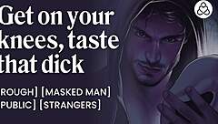 masked stranger slut fucked hard halloween party sloppy blowjob creampie