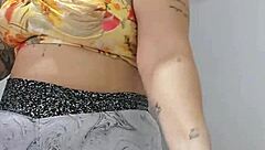 I stuff shorts deep into my pussy for that split look