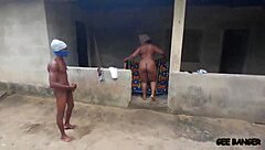 Village Amateur Kitchen Cowgirl Ride On Two Long Cocks Bent Over Doggystyle