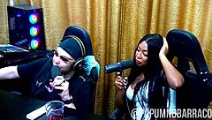 brazilian ebony latinas ignite podcast with hot pussy licking orgy