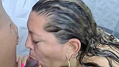 mature latina petite with big tits rides stepsons bbc cowgirl style moaning wildly