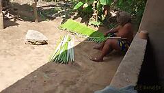 Village Amateur Kitchen Cowgirl Ride On Two Long Cocks Bent Over Doggystyle