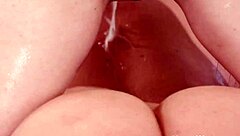 hot busty brunette gives fully naked nuru massage