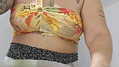 I stuff shorts deep into my pussy for that split look