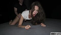 Petite college girl takes massive pounding from huge cock in wild session