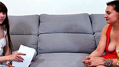 Sexy Chubby French Brunette Loves Hard MMF Threesome!