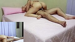 brazilian couple's heated bed fuck moans kisses