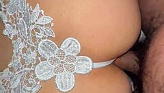 Asian anal bunny craves huge cock creampie in fishnets