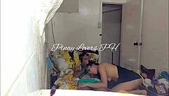 Petite Asian teen rides cock wildly in surprise creampie homemade fuck