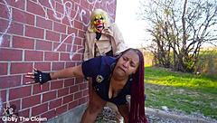 Officer Charlie Arrests Clown Gibby For Ebony Office Domination