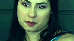 redhead femdom chokes gags slave deepthroat feet