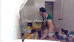 Petite Asian teen rides cock wildly in surprise creampie homemade fuck