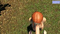 lets dive into shaved redhead pussy outdoor paradise vr