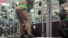 bobbi jo flaunts her cute cheeky shorts outdoors