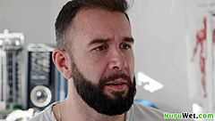 petite blonde anna claire clouds massages doctor's cock!